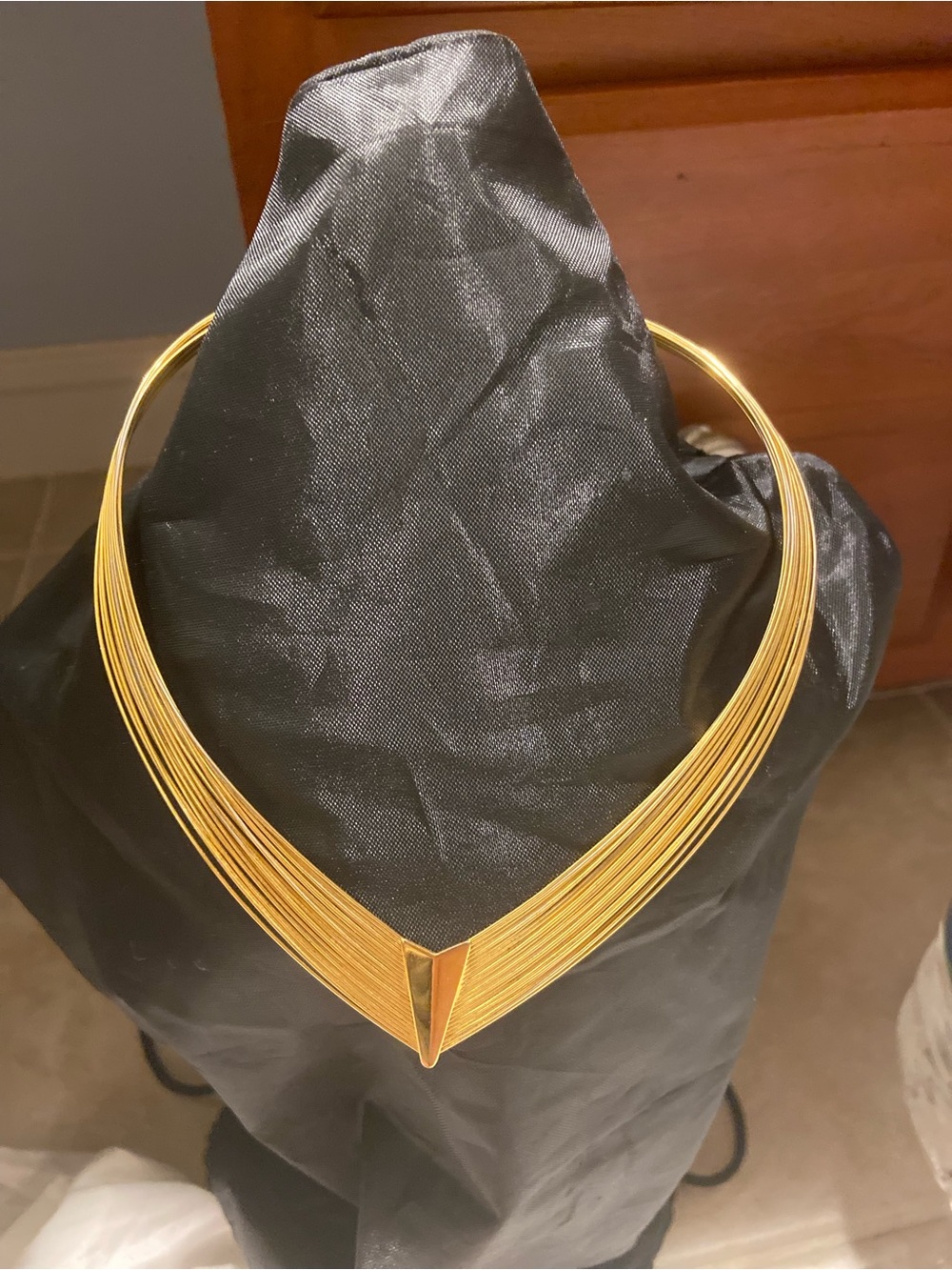 Sculptural Gold Collar Necklace